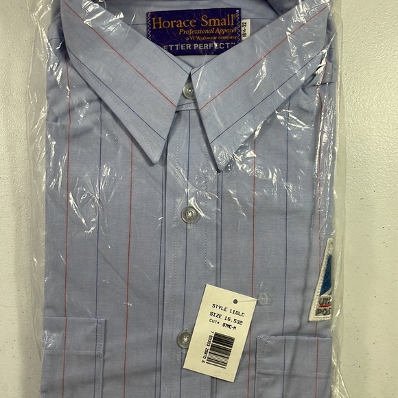 Vintage 90s Mens USPS Button Front Long Sleeve Shirt - Picture 6 of 11